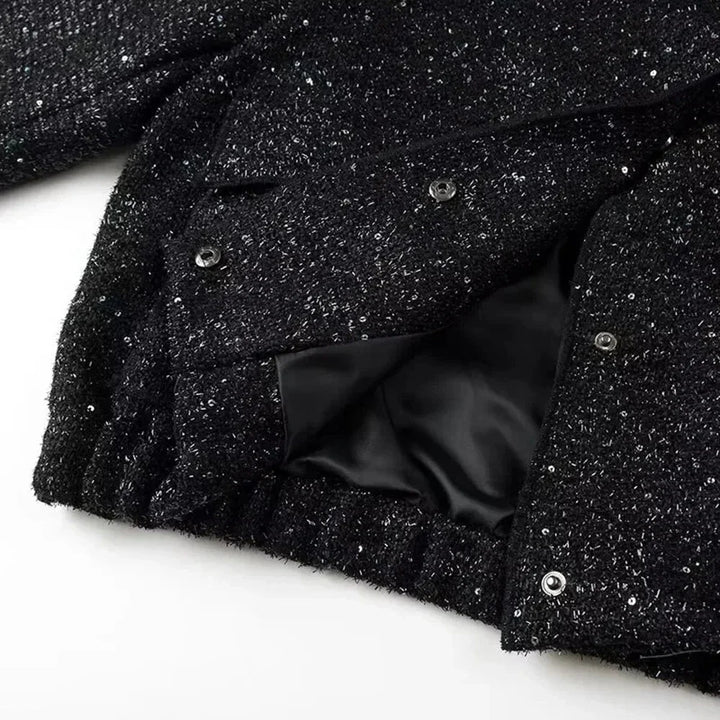Chic Women's Blazer with Sequins and Elegant Cut