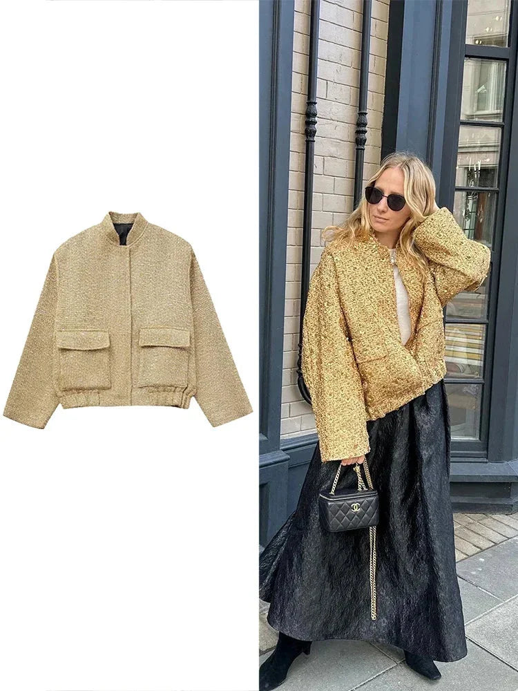 Chic Women's Blazer with Sequins and Elegant Cut
