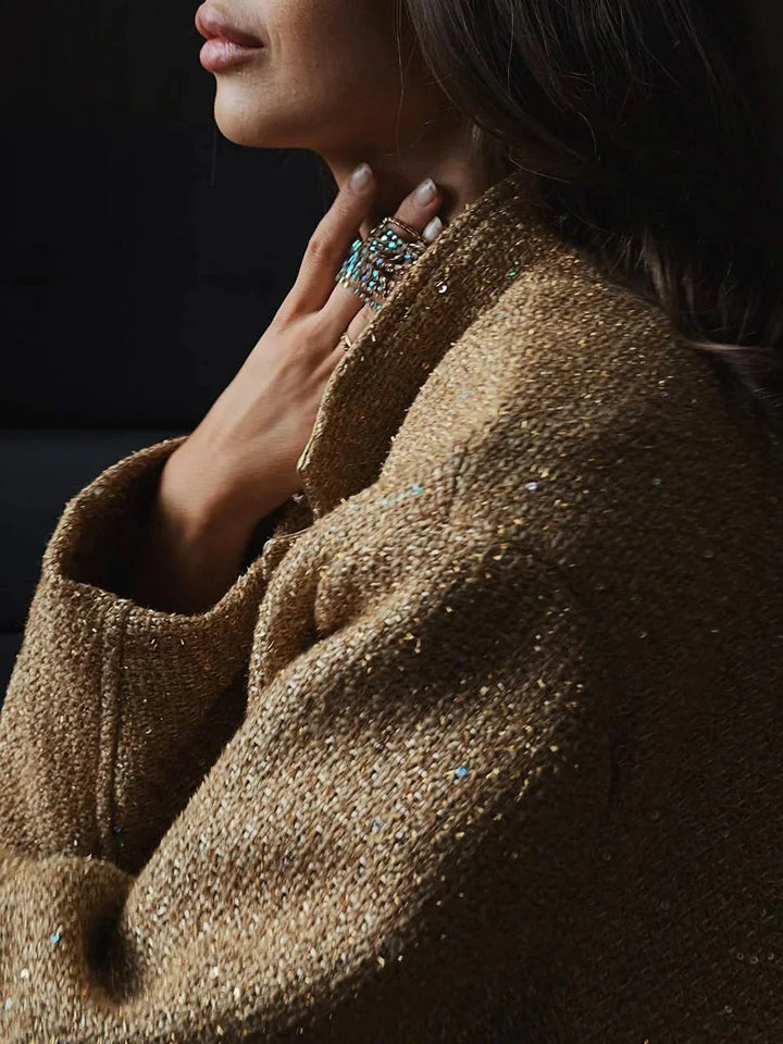 Chic Women's Blazer with Sequins and Elegant Cut