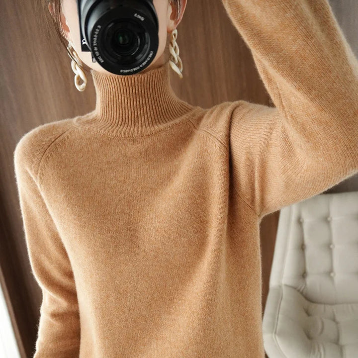 Women's Fitted Turtleneck Sweater