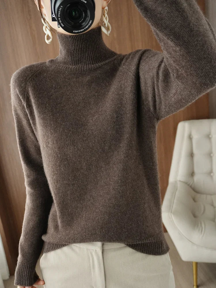 Women's Fitted Turtleneck Sweater