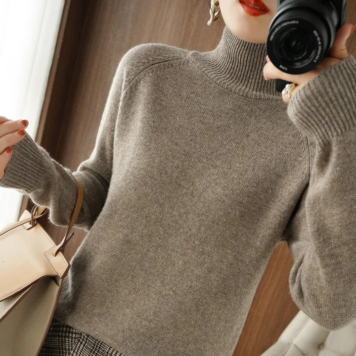 Women's Fitted Turtleneck Sweater