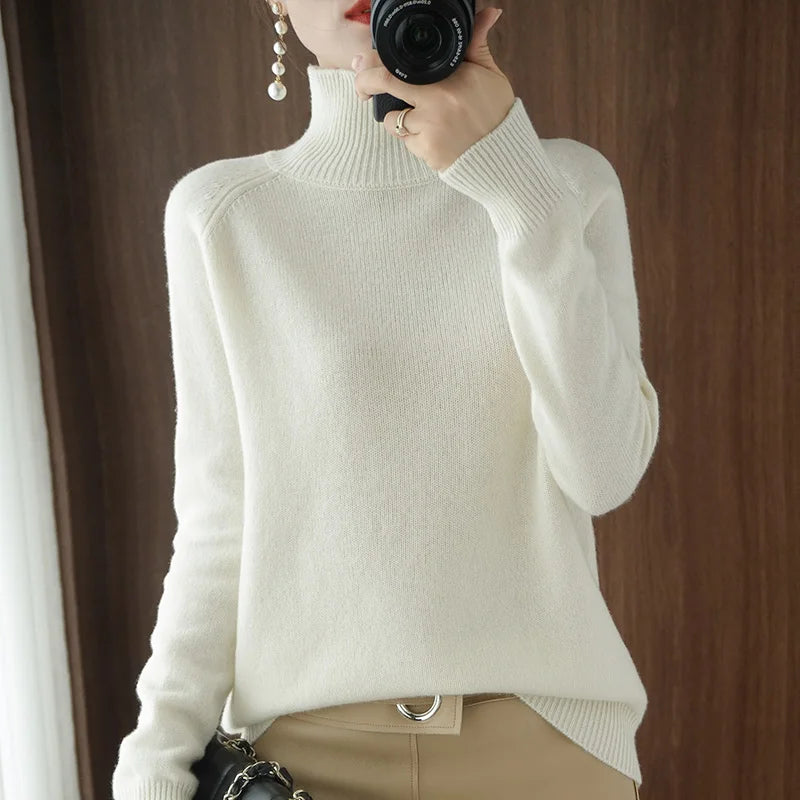 Women's Fitted Turtleneck Sweater