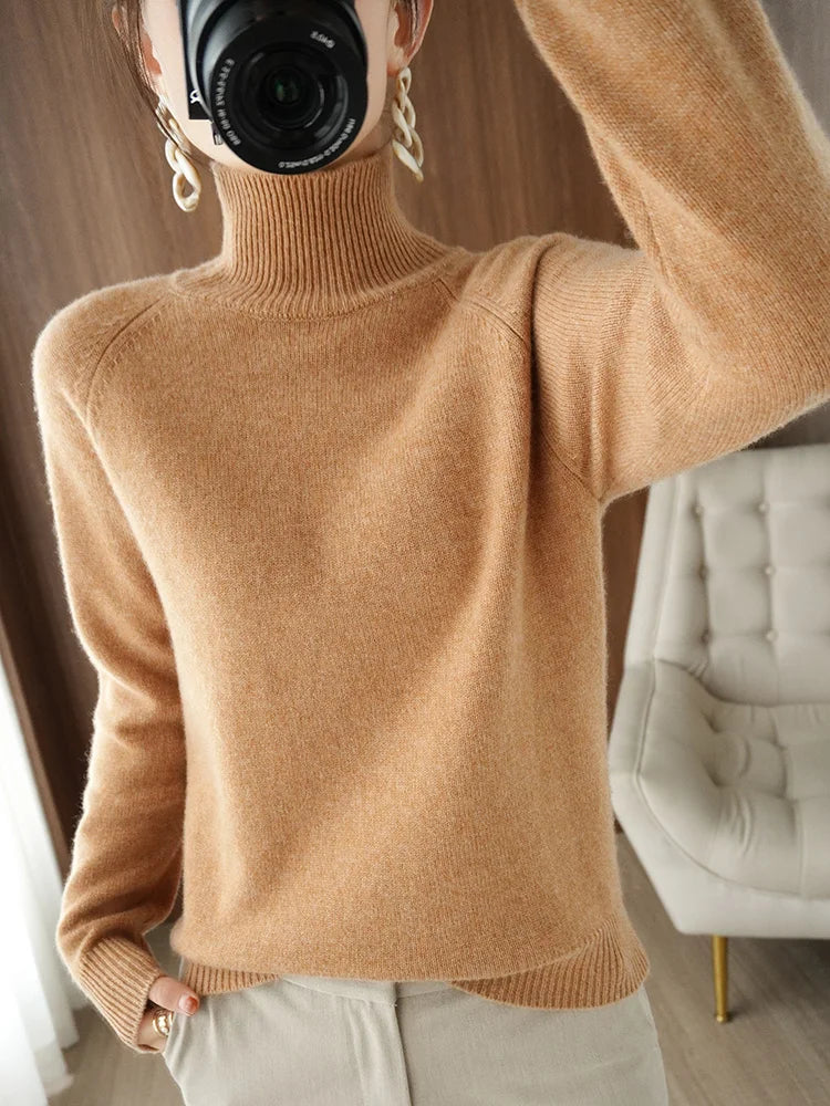 Women's Fitted Turtleneck Sweater
