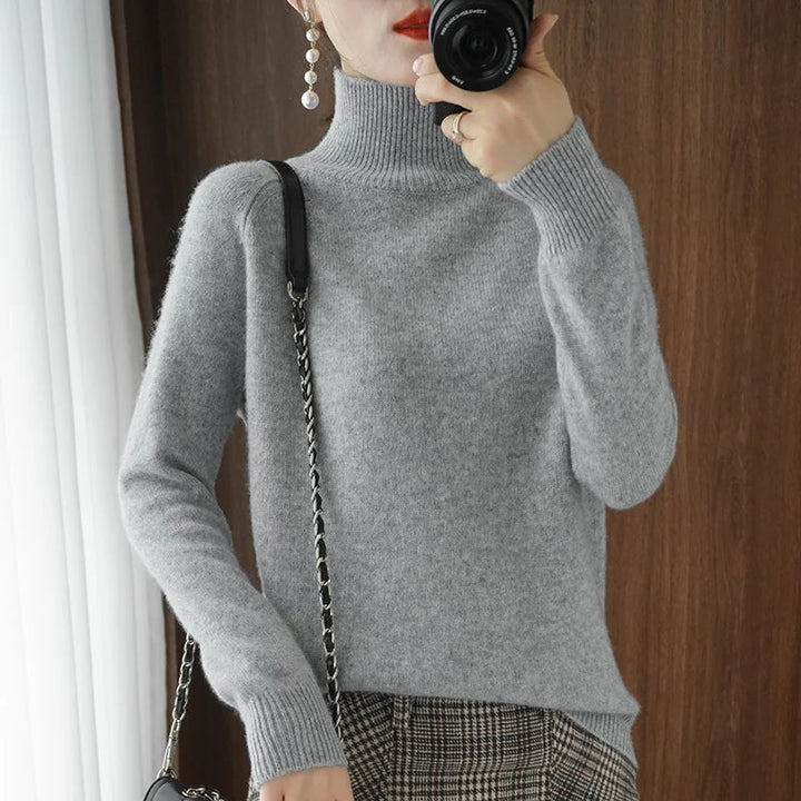 Women's Fitted Turtleneck Sweater