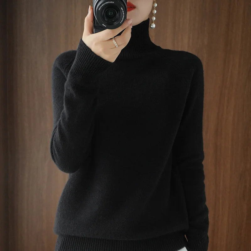 Women's Fitted Turtleneck Sweater