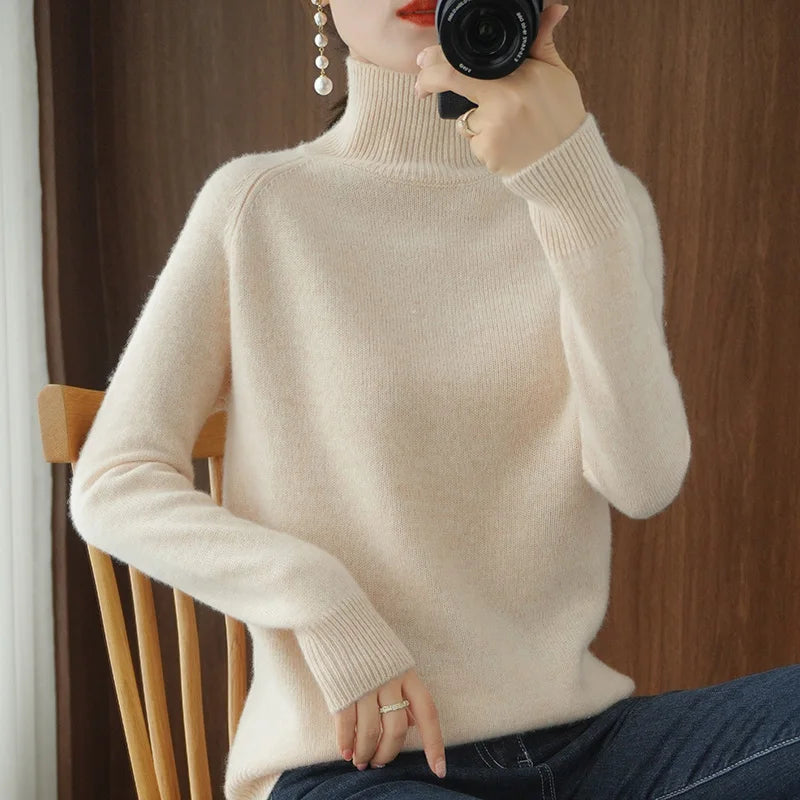 Women's Fitted Turtleneck Sweater