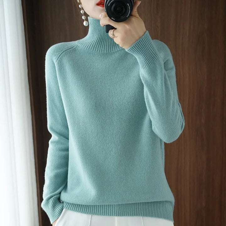 Women's Fitted Turtleneck Sweater