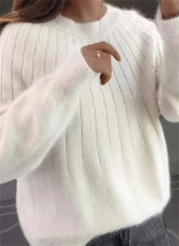 Women's Ribbed Crewneck Sweater