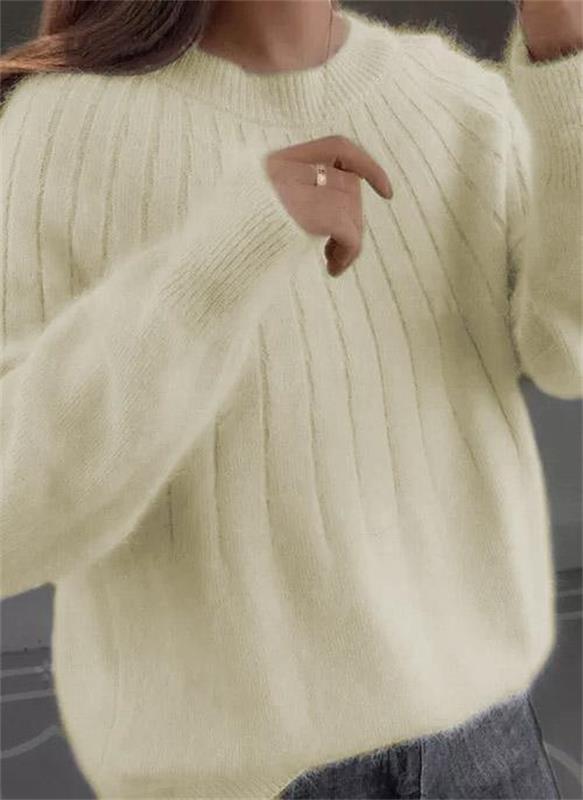 Women's Ribbed Crewneck Sweater