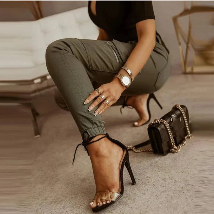 Livia's Chic Utility Denim Trousers for Women