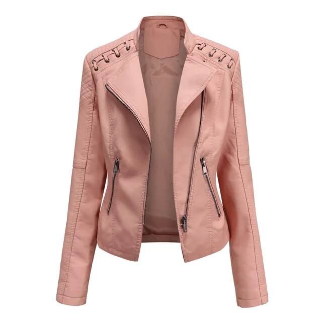 Sophia's Classic Leather Outerwear | Chic & Resilient