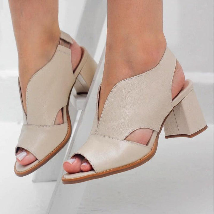 Selina Comfort Heeled Leather Sandals for Women