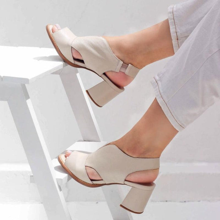 Selina Comfort Heeled Leather Sandals for Women