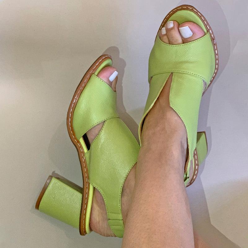 Selina Comfort Heeled Leather Sandals for Women