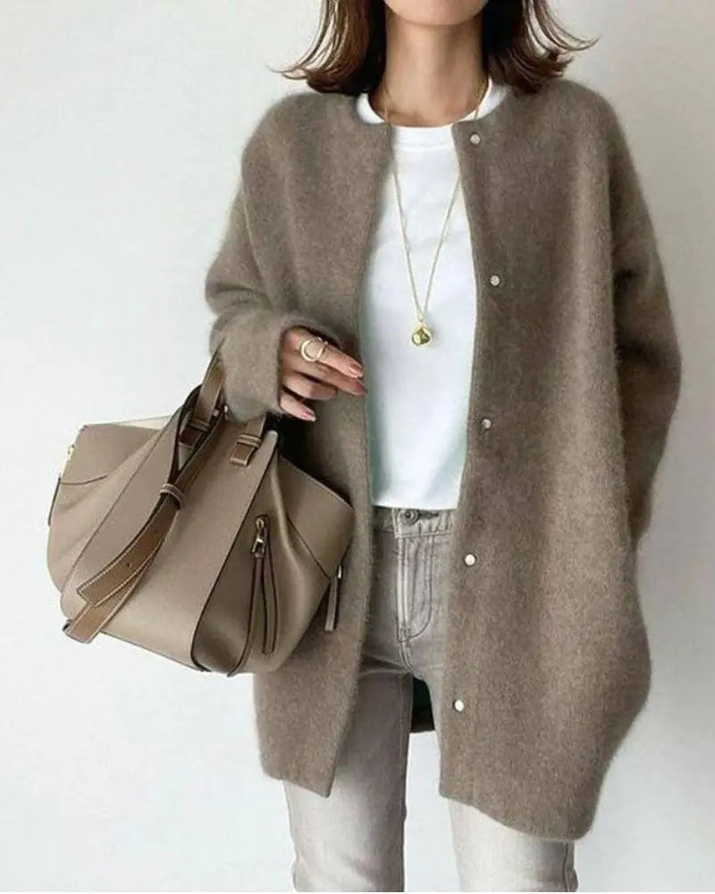Knitted Mohair Blend Cardigan for Women - Ava