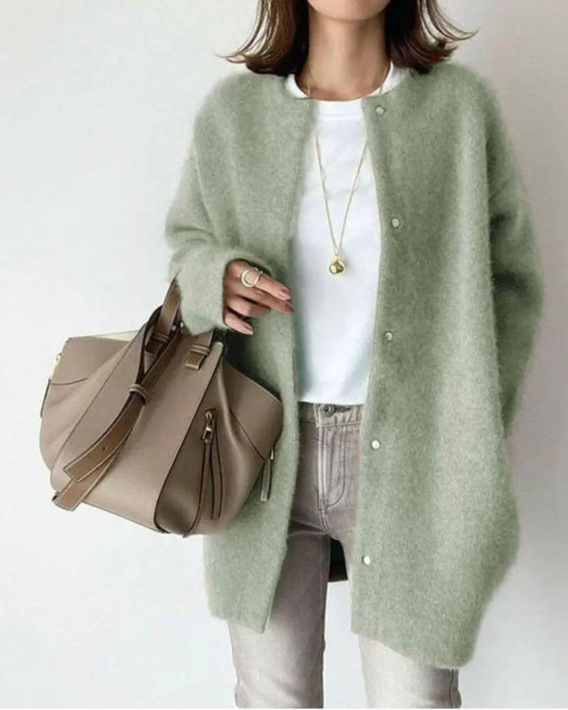 Knitted Mohair Blend Cardigan for Women - Ava