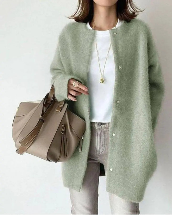 Knitted Mohair Blend Cardigan for Women - Ava