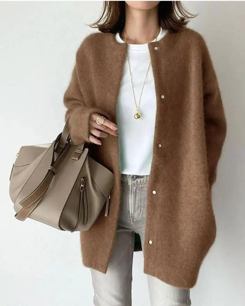 Knitted Mohair Blend Cardigan for Women - Ava