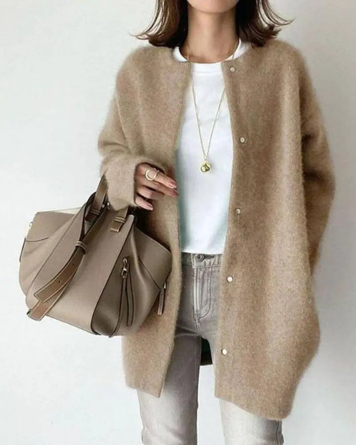 Knitted Mohair Blend Cardigan for Women - Ava