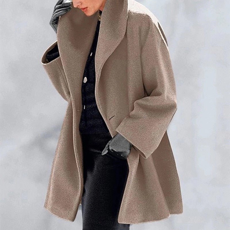 Chic Wool Overcoat for Women - Isabella